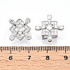 925 Sterling Silver Micro Pave Clear Cubic Zirconia Slide Charms STER-T007-145P-3
