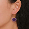 Faux Mink Fur Covered Pendants WOVE-CJ0001-02-6