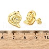 Brass Micro Pave Clear Cubic Zirconia Stud Earrings EJEW-H158-07B-G-5