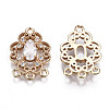 Brass Micro Pave Clear Cubic Zirconia Chandelier Component Links KK-S359-165-B01-RS-2