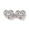 Brass Micro Pave Clear Cubic Zirconia Beads KK-S389-20P-1