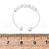 Rotatable 925 Sterling Silver Open Cuff Rings RJEW-S624-06S-5