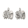 Brass Micro Pave Cubic Zirconia Pendants KK-K355-40P-1