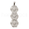 Anti-Tarnish 304 Stainless Steel Pendants STAS-R131-02P-1