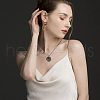 FIBLOOM Alloy Acrylic Acrylic Asymmetrical Earrings & Pendant Necklace with Iron Chains SJEW-FI0001-11-7