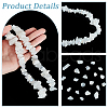 AHADERMAKER 1 Strand Electroplated Raw Rough Natural Quartz Crystal Beads Strands G-GA0001-70-3