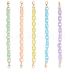 WADORN 5Pcs 5 Colors Transparent Acrylic Cable Chain Bag Straps DIY-WR0002-47-1