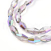 Transparent Electroplate Glass Beads Strands GLAA-K064-05A-01A-3