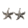 Tibetan Style Alloy Starfish/Sea Stars Pendants TIBEP-Q041-119AS-NR-1