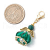 Angel Glass Beaded & Alloy Pendant Decorations HJEW-MZ00190-08-3