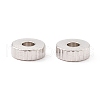 Non-Tarnish 201 Stainless Steel Corrugated Beads STAS-A057-02B-P-1