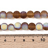 Frosted Transparent Glass Beads Strands GLAA-T032-T8mm-MBB23-4