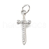 Brass Micro Pave Cubic Zirconia Pendants KK-V007-17P-1