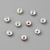 Brass Grade A Rhinestone Spacer Beads RSB034NF-7