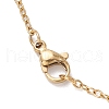Glass Seed Beaded & Imitation Pearl Flower Pendant 304 Stainless Steel Cable Chain Necklaces for Women NJEW-MZ00115-04-5