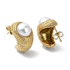 Ion Plating(IP) 304 Stainless Steel Stud Earrings EJEW-G375-13G-2