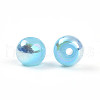 Electroplate Pearlized Glass Pearl Beads EGLA-T021-14A-07-2