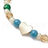 Glass Beads Stretch Bracelets BJEW-JB11514-3