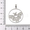 Non-Tarnish 304 Stainless Steel Pendants STAS-Z076-14P-3
