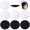 BENECREAT 8Pcs 2 Colors EVA Cloth Round Fascinator Hat Base for Millinery Magic AJEW-BC0007-70-1