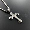 Cool Men's Cross Stainless Steel Pendant Punk Necklaces CM3721-1