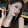 Alloy Rhinestone Star Tassel Chandelier Earrings FS-WGCE93B-01-4