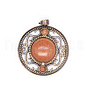 Retro Hollow Synthetic Goldstone Pendants PW-WG205B0-10-1