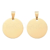 Ion Plating(IP) 304 Stainless Steel Pendants STAS-I311-05A-G-1