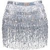 Polyester with Glitter Waist Belt with Curb Chains AJEW-WH0166-70A-1