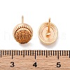 Brass Stud Earrings EJEW-D288-06G-3