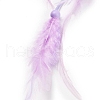 Woven Web/Net with Feather Hanging Ornaments HJEW-G025-03C-3