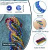 8 Strands 8 Colors Electroplate Transparent Glass Beads Strands EGLA-TA0001-37-4