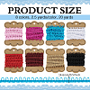 BENECREAT 20 Yards 8 Colors Polyester Button Loop Elastic Lace Ribbon OCOR-BC0007-56-2