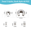 Unicraftale 304 Stainless Steel Crimp Beads Covers STAS-UN0011-90P-3