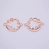 Alloy Kitten Open Back Bezel Links PALLOY-WH0080-15RG-RS-1