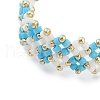 Column Woven Glass Beaded Bracelets for Women BJEW-MZ00110-02-3