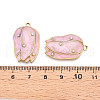 Ion Plating(IP) 304 Stainless Steel Enamel Pendants STAS-N107-02A-G-3