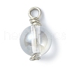 Electroplate Glass Pendants PALLOY-JF02393-1