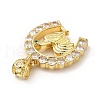 Brass Micro Pave Cubic Zirconia Pendants KK-H433-28G-3