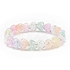 Candy Color Acrylic Heart Beaded Stretch Bracelet for Women BJEW-JB08240-1