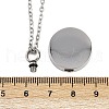 304 Stainless Steel Flat Round Pendant Pet Urn Ashes Necklaces NJEW-S455-01P-5
