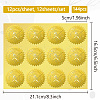 12 Sheets PET Adhesive Wax Seal Stickers DIY-WH0451-043-2
