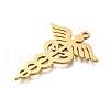 304 Stainless Steel Snake Pendants STAS-S150-02G-2