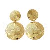 304 Stainless Steel Dangle Stud Earrings EJEW-D308-01G-2