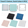 AHADERMAKER 20Pcs 5 Colors Cardboard Jewelry Set Packaging Boxes CON-GA0001-20-2