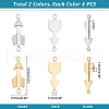 Unicraftale 8Pcs 2 Colors 304 Stainless Steel Connector Charms STAS-UN0035-78-5