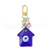 House Handmade Evil Eye Lampwork Pendant Decorations HJEW-JM03083-2