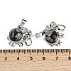 Natural Snowflake Obsidian Pendants G-I374-A-P03-3