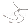 304 Stainless Steel Crystal Stone Cage Pendant Necklaces NJEW-JN04794-3