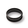 201 Stainless Steel Grooved Finger Ring Settings STAS-TAC0001-10F-B-4